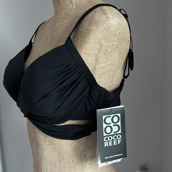 NWT COCO REEF Wrap Underwire Bikini Top 40/42DD - Picture 3 of 6